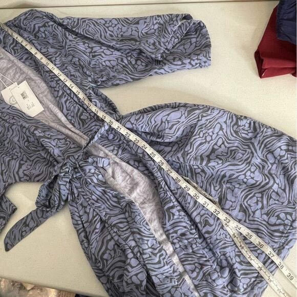 Calme Johnny Was Blue Kimono Robe Size Large New With Tags - Picture 16 of 16